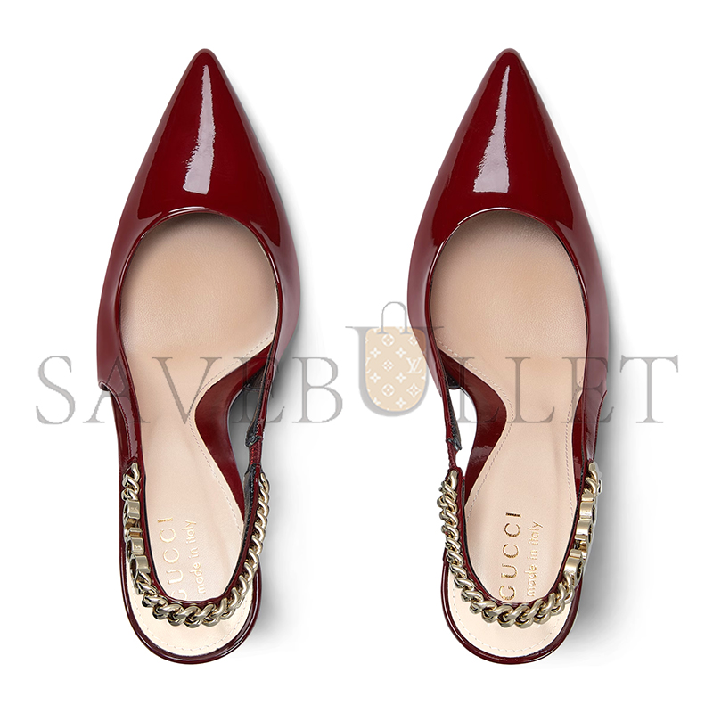 GUCCI SIGNORIA SLINGBACK PUMP 783821 BNC80 6207 GUCCI SIGNORIA SLINGBACK PUMP 783821 BNC80 6207